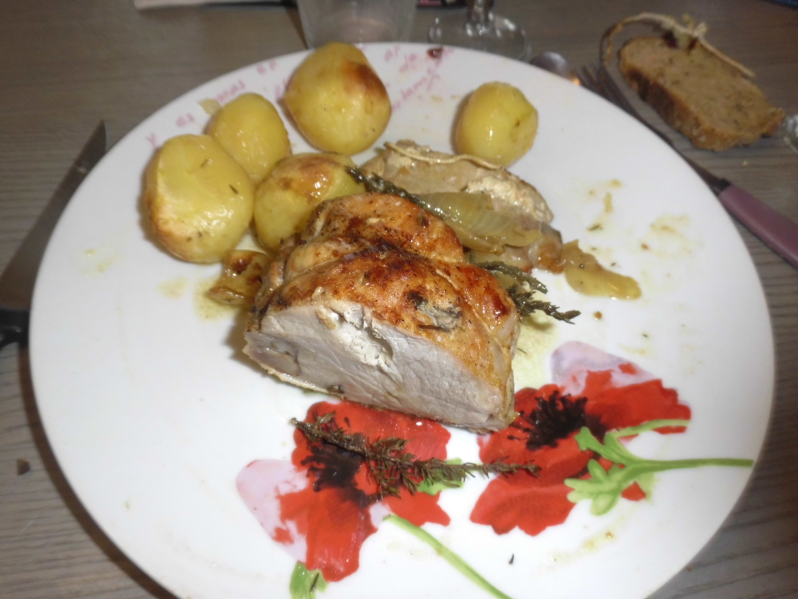 roti de porc pommes de terre oignons